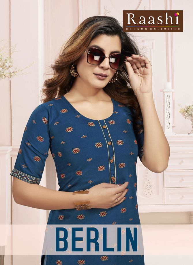 Raashi Berlin New Casual Wear Rayon Designer Top Collection